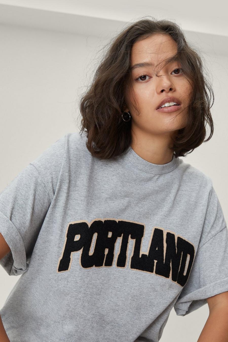 Petite Portland Applique Graphic T-Shirt